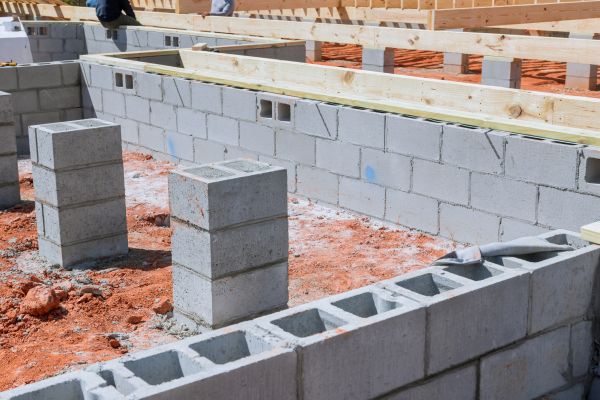 Cement Block Installation in South Bend