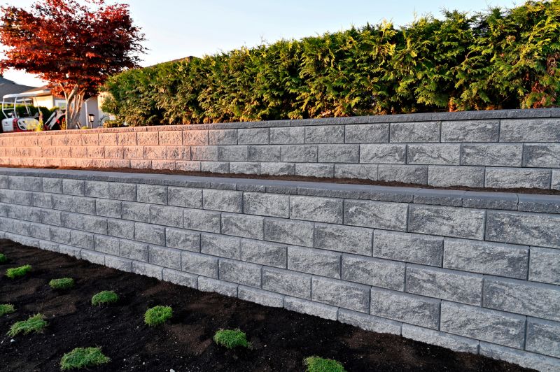 Retaining wall installation