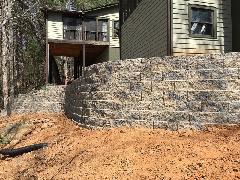 Retaining Wall with Landscaping